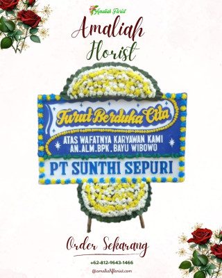 Papan Bunga Duka di Titi Rante